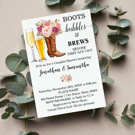 Stiefel Blasen und Brause Dusche rosa Blume Einladung