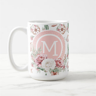 Stiefel & Blooms: Western Chic Elegant Personalisi Kaffeetasse