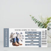 Stiefel blubbly bachelorette Boarding Passend Texa Einladung (Stehend Vorderseite)