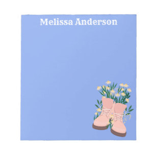 Stiefel, Blume Notepad Notizblock