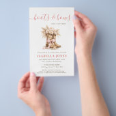 Stiefel, Bögen und Flaschen Rosa Billig-Mädchen-Ba Flyer (Handgriff)