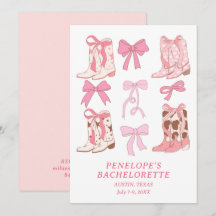 Stiefel & Bows Pink Girly Junggeselinnen-Abschied