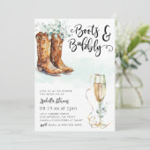 Stiefel & Brautparty Einladung (Stehend Vorderseite)