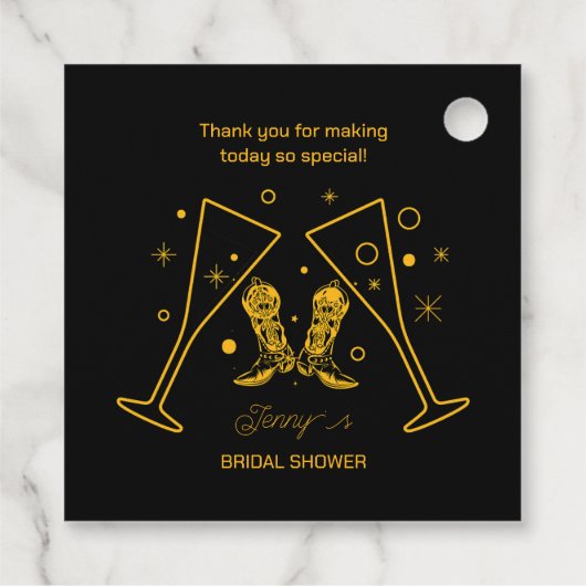 Stiefel & Brautparty Geschenkanhänger (Rückseite)