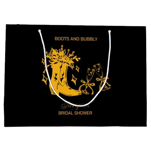 Stiefel & Brautparty Große Geschenktüte (Rückseite)