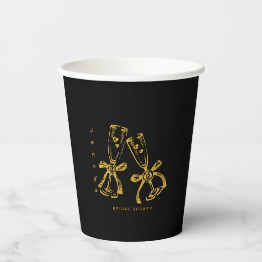 Stiefel & Brautparty Pappbecher (Rückseite)