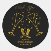 Stiefel & Brautparty Runder Aufkleber (Vorderseite)