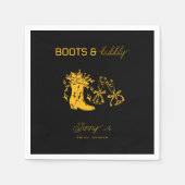 Stiefel & Brautparty Serviette (Vorderseite)