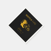 Stiefel & Brautparty Serviette (Ecke)