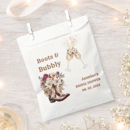 Stiefel & Bubbly Boho Western Brautparty Party Geschenktütchen (Ausgeschnitten)
