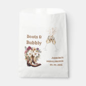 Stiefel & Bubbly Boho Western Brautparty Party Geschenktütchen (Vorderseite)