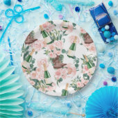 Stiefel & Bubbly Brautparty mit Blumenkohl Pappteller (Party)