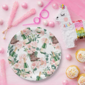 Stiefel & Bubbly Brautparty mit Blumenkohl Pappteller (Party)