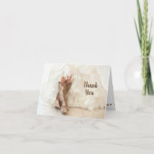 Stiefel & Bubbly Bridge in Stiefeln Dankeskarte (Vorderseite)