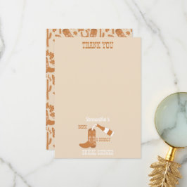 Stiefel Bubbly Rustic Western Country Brautparty Dankeskarte