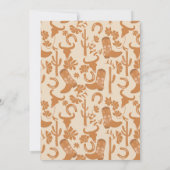 Stiefel Bubbly Rustic Western Country Brautparty Einladung (Rückseite)