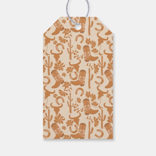 Stiefel Bubbly Rustic Western Country Brautparty Geschenkanhänger (Rückseite)