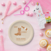 Stiefel Bubbly Rustic Western Country Brautparty Pappteller (Party)