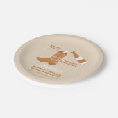 Stiefel Bubbly Rustic Western Country Brautparty Pappteller (Schrägansicht)