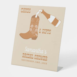 Stiefel Bubbly Rustic Western Country Brautparty Sockelschild