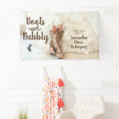Stiefel & Bubbly Texas Bride in Boots Brautparty Banner (Insitu)