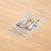 Stiefel & Bubbly Western Brautparty Acryleinladungen (Ablage )