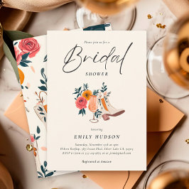 Stiefel & Bubbly Western Brautparty Einladung