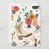 Stiefel & Bubbly Western Brautparty Einladung (Rückseite)