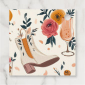 Stiefel & Bubbly Western Brautparty Geschenkanhänger (Rückseite)