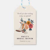 Stiefel & Bubbly Western Brautparty Geschenkanhänger (Vorderseite)