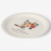 Stiefel & Bubbly Western Brautparty Pappteller (Schrägansicht)