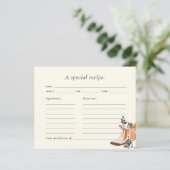 Stiefel & Bubbly Western Brautparty Rezept Card (Stehend Vorderseite)
