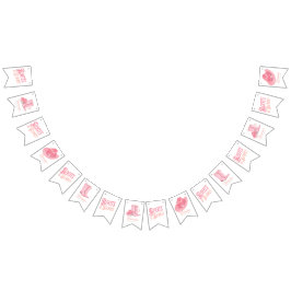 Stiefel & Bubbly Western Cowgirl Pink Brautparty Wimpelkette