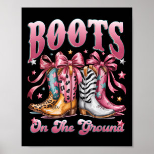 Stiefel Cowboy Western Cowgirl Rosa Leopard Stiefe Poster