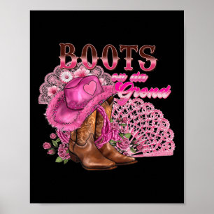 Stiefel für den Western Cowgirl Countr. Poster