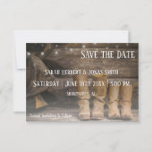 Stiefel für zwei Hochzeiten speichern Sie die Datu Save The Date (Vorderseite)