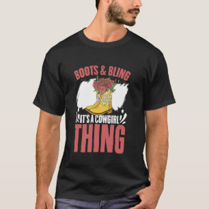 Stiefel & Glamour Es ist eine Cowgirl-Sache Wester T-Shirt