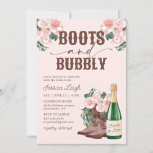 Stiefel & Glanz Blumen Champagner Brautjungfern Ab Einladung