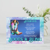 Stiefel | glänzender Cowboy-Stiefelglanz Einladung (Stehend Vorderseite)