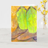 STIEFEL Grußkarte Karte (Gelbe Blume)