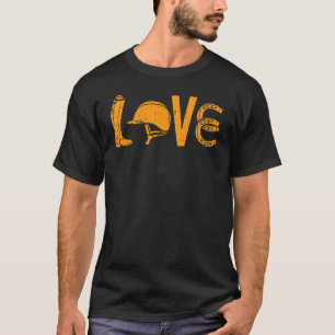 Stiefel Helmet Horseshoe Liebe Reiten Reitpferd Re T-Shirt