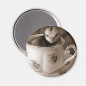 Stiefel in einem Teecup Magnet (Vorderseite/Rückseite)
