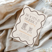 Stiefel & Junggeselinnen-Abschied Handgezogen Einladung