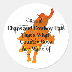 Stiefel, Kappen und Cowboy haben Sticker