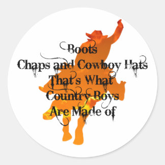 Stiefel, Kappen und Cowboy haben Sticker