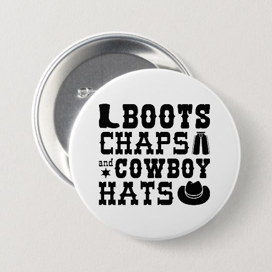 Stiefel Kappen und Cowboyhats Button (Vorne & Hinten)