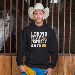 Stiefel Kappen und Cowboyhats Hoodie