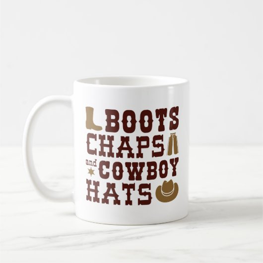 Stiefel Kappen und Cowboyhats Kaffeetasse (Links)