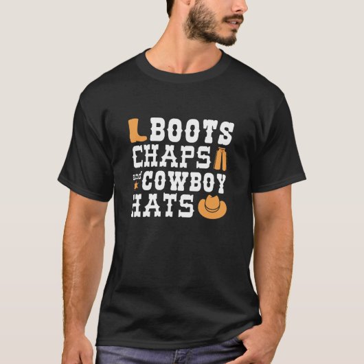 Stiefel Kappen und Cowboyhats T-Shirt (Vorderseite)