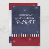 Stiefel-Lager-Abschluss-Party Einladung (Vorne/Hinten)